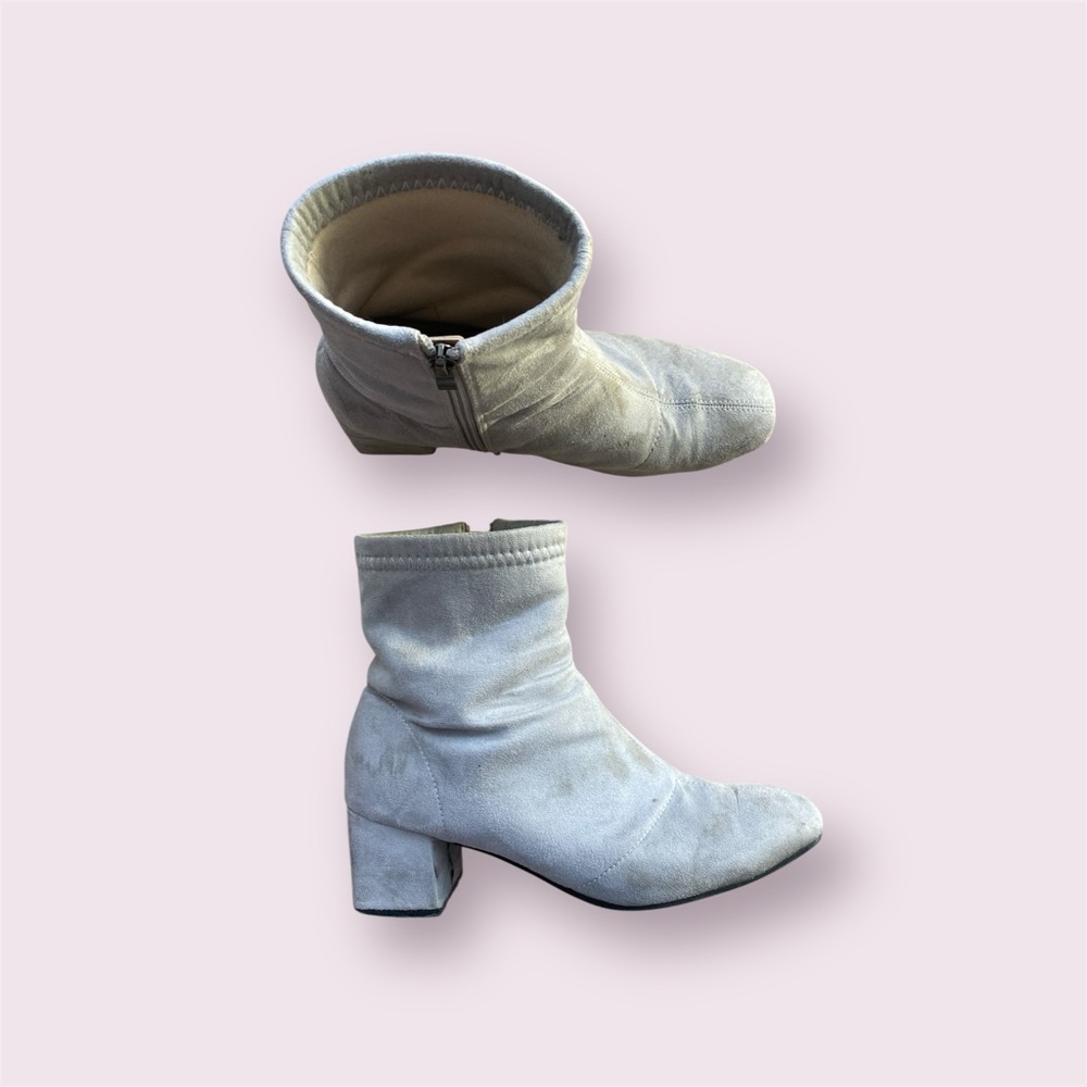 Grey Suede Ankle Boots
